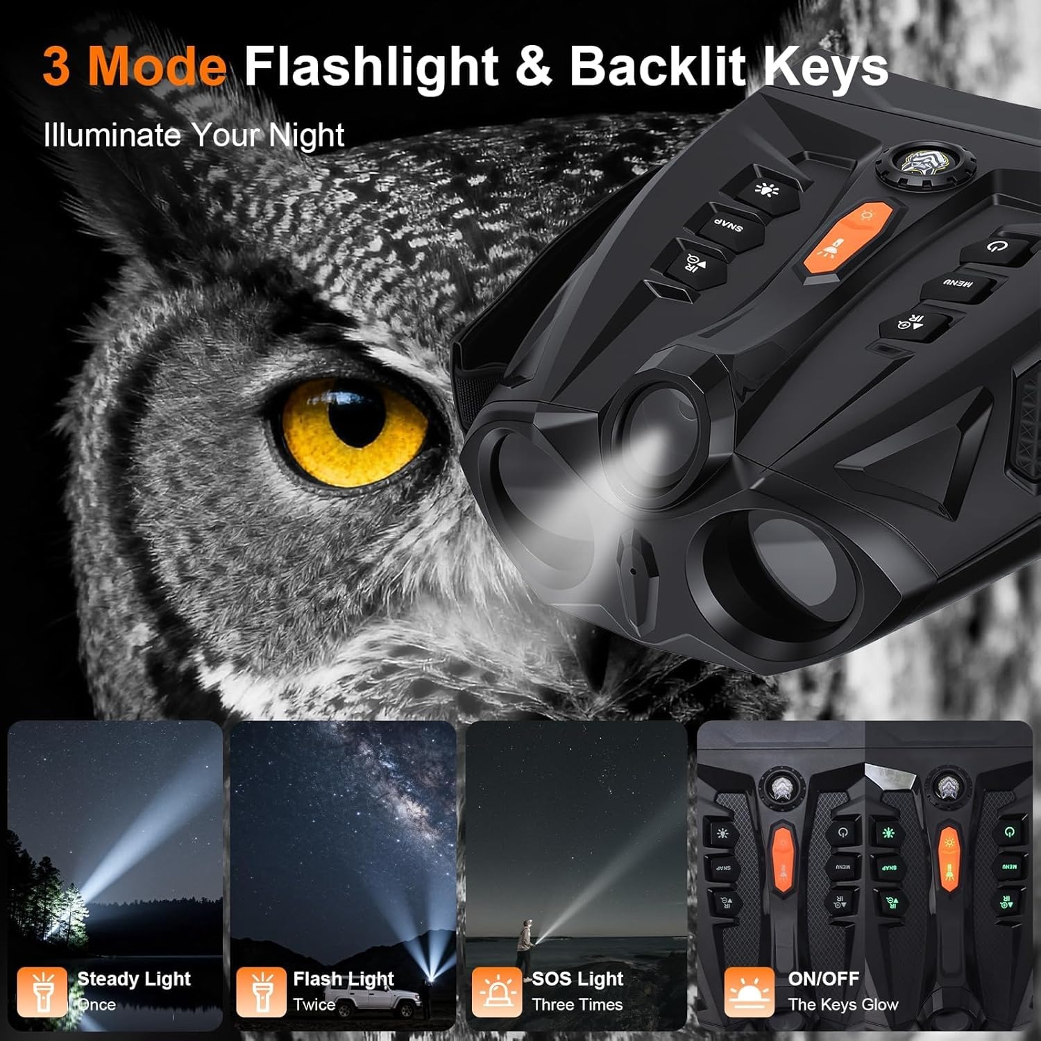 SKYBASIC Teropong Binocular Night Vision 10x Zoom 4K 4 Inch 5000mAh - Z10 Gambar produk SKYBASIC Teropong Binocular Night Vision 10x Zoom 4K 4 Inch 5000mAh - Z10