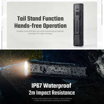 Gambar produk NITECORE Senter LED Flashlight 3 Color Rechargeable IP67 1500 Lumens - EDC07