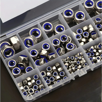 Taffware Mur Hexagonal Nut Box DIN934 Polished M8 M6 M5 M4 M3 240 PCS - AG-240