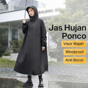 Gambar produk RAINGO Jas Hujan Ponco Anti Rembes 150D Oxford Waterproof Raincoat - MT45