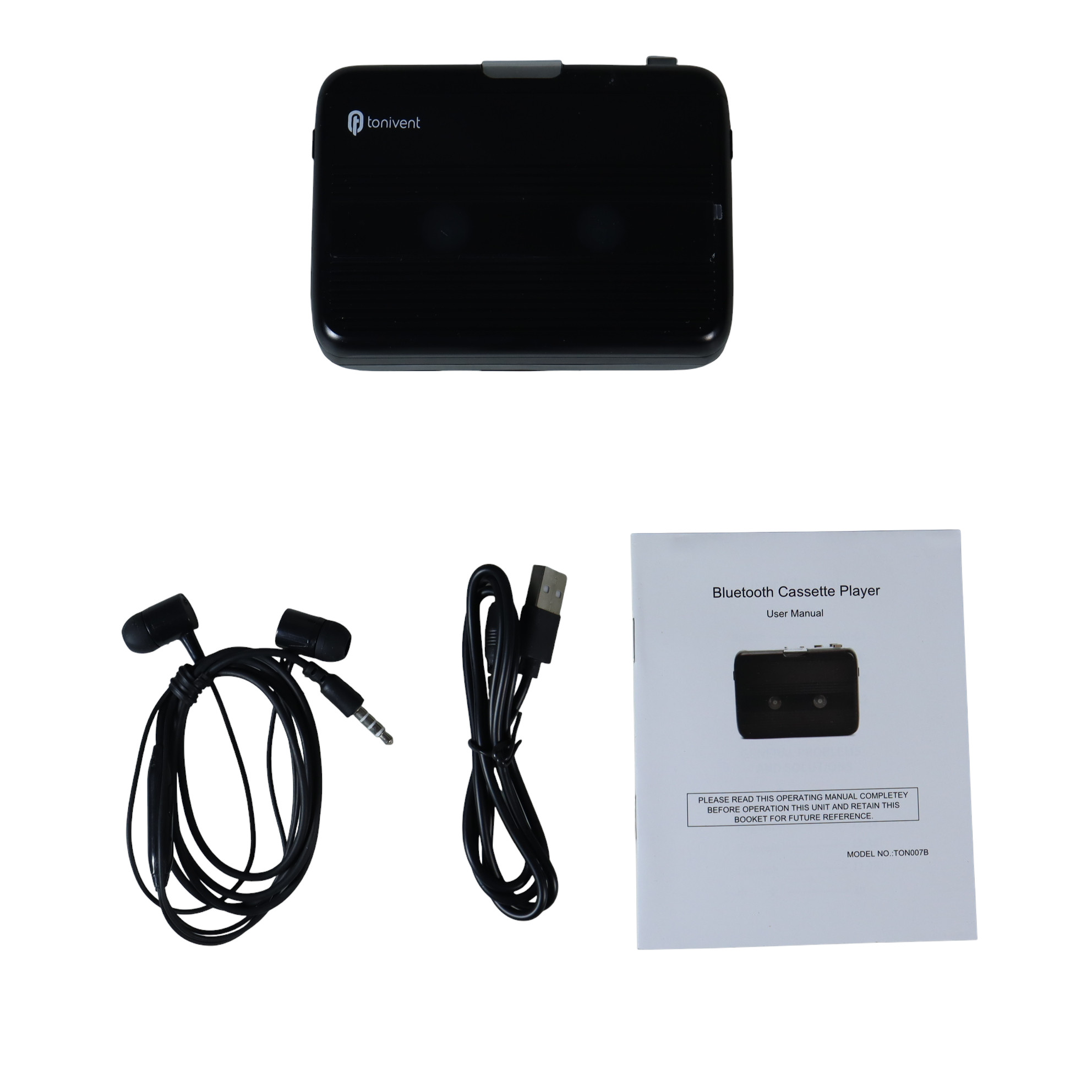 Tonivent Player Kaset Tape Walkman Cassette Player Bluetooth FM Radio - TON007B Gambar produk Tonivent Player Kaset Tape Walkman Cassette Player Bluetooth FM Radio - TON007B