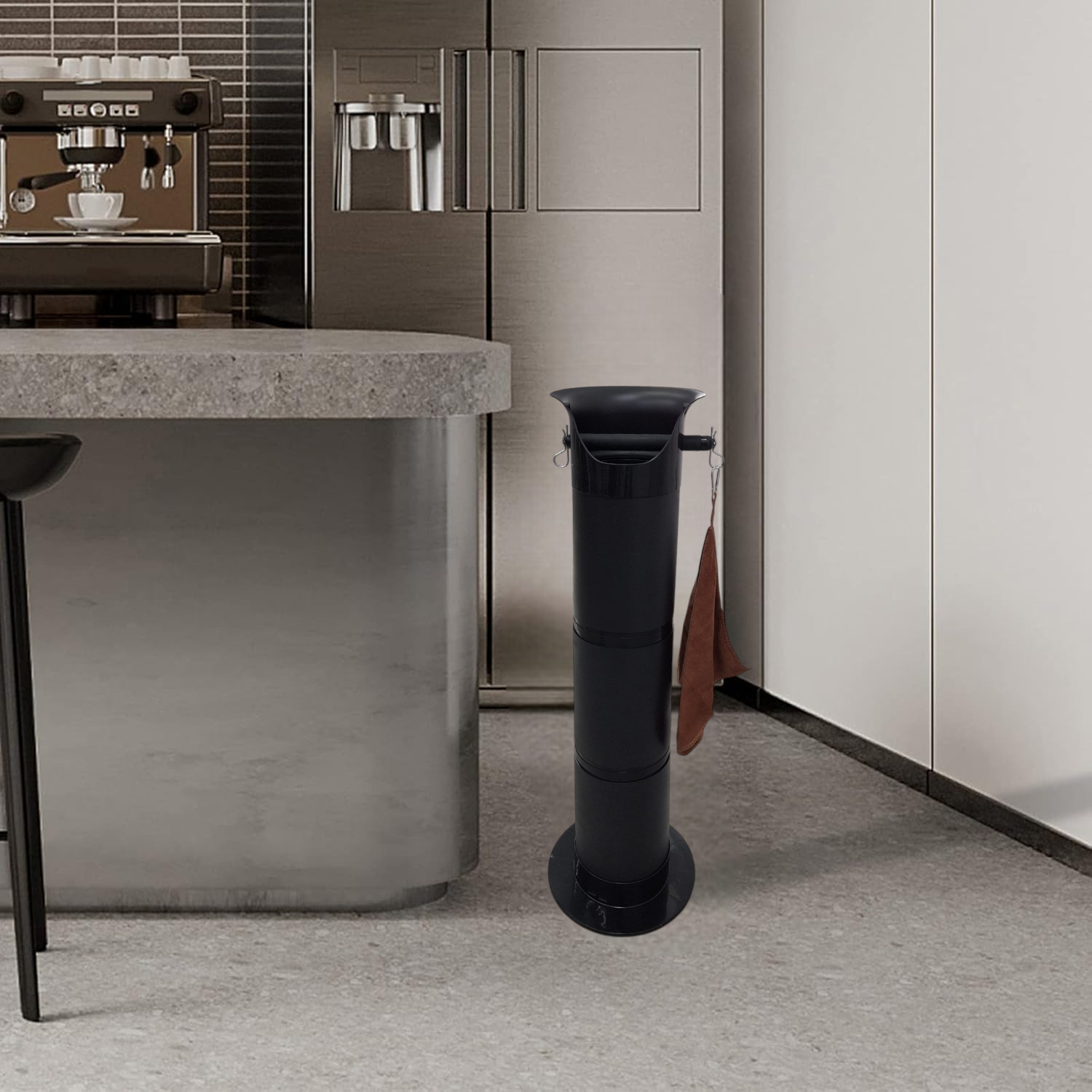 Fenteer Wadah Ampas Kopi Standing Coffee Knock Box Container 22x85cm - Y-200 Gambar produk Fenteer Wadah Ampas Kopi Standing Coffee Knock Box Container 22x85cm - Y-200