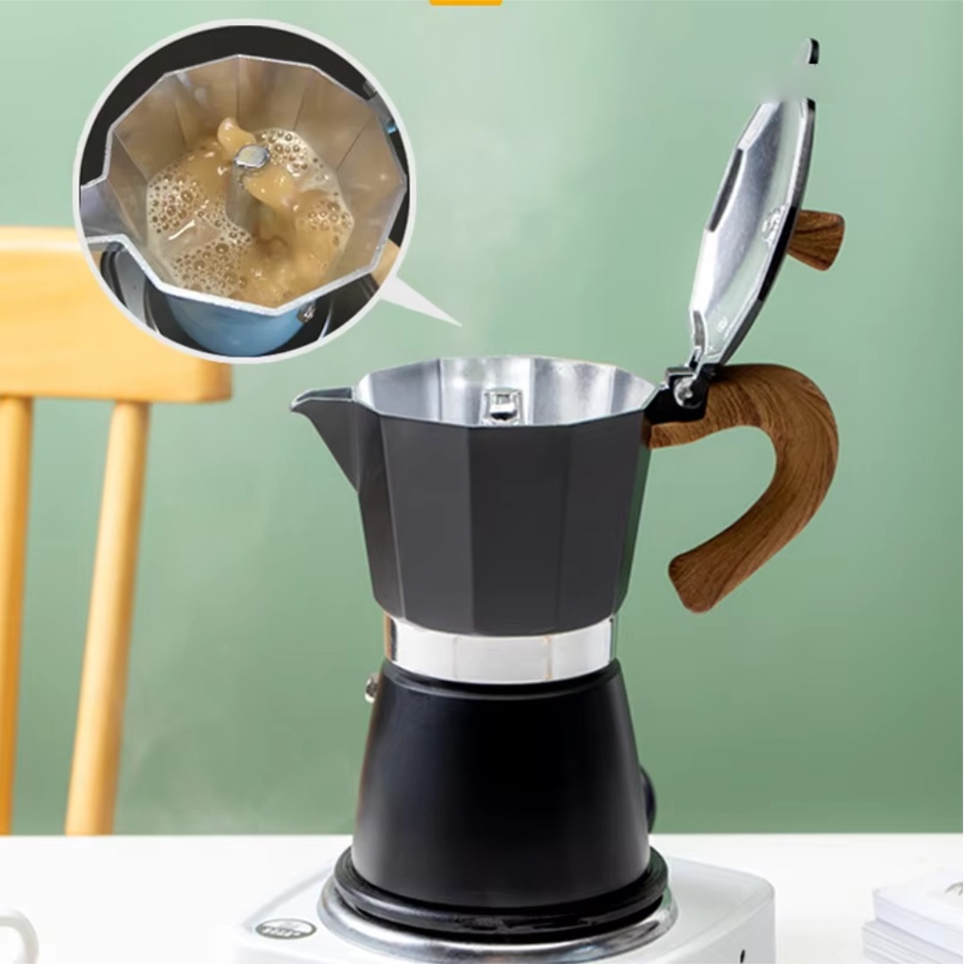 One Two Cups Moka Pot Espresso Coffee Maker Stovetop 3 Cup 150ml - PL-315 Gambar produk One Two Cups Moka Pot Espresso Coffee Maker Stovetop 3 Cup 150ml - PL-315