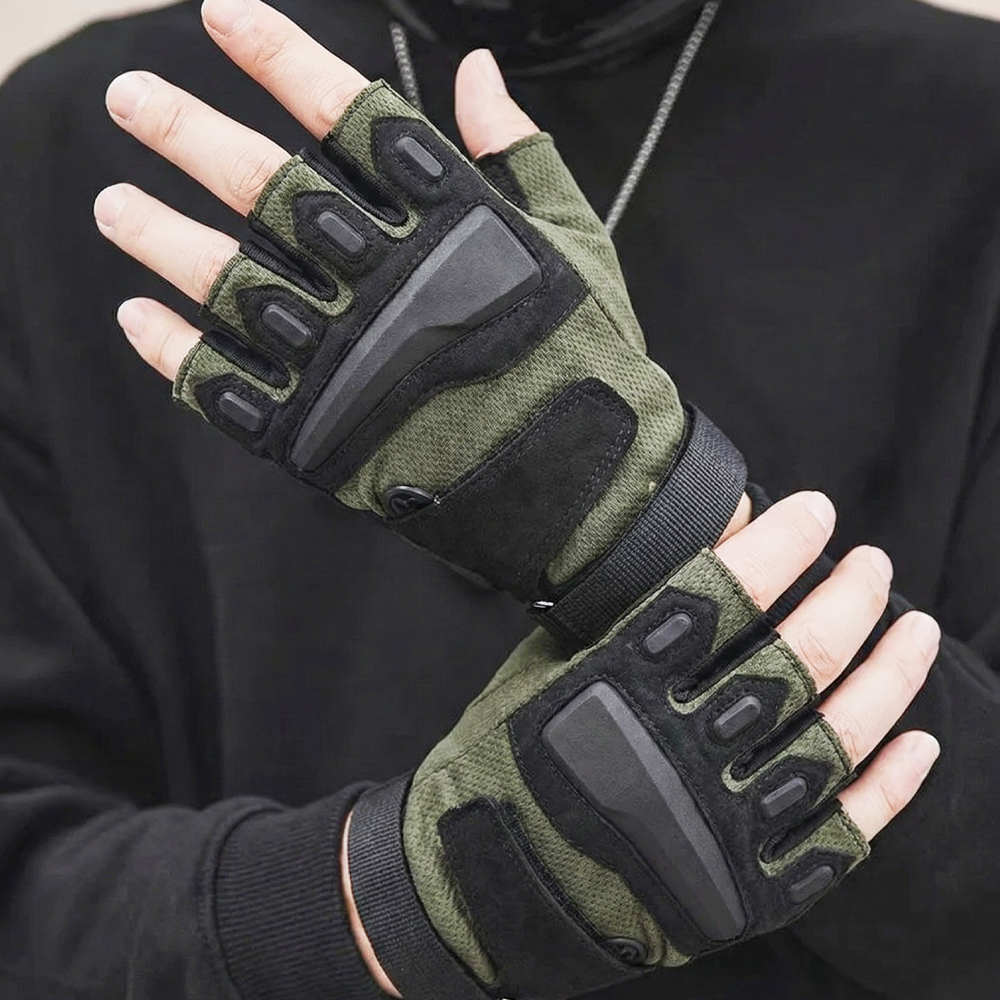 Black Eagle Sarung Tangan Motor Tactical Half Finger L - PC016 Gambar produk Black Eagle Sarung Tangan Motor Tactical Half Finger L - PC016