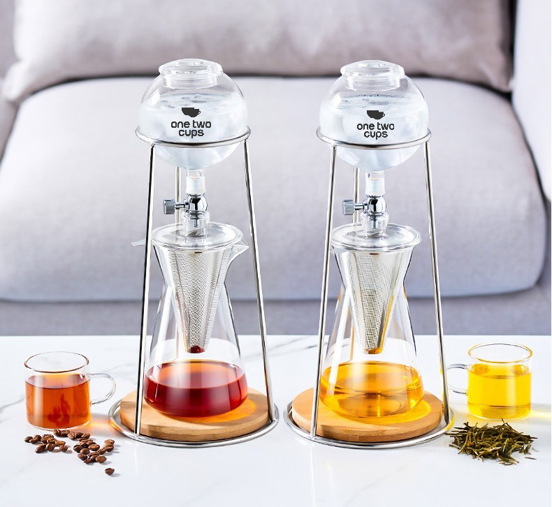 One Two Cups Cold Brew Coffee Maker Ice Drip Regulating Valve 600ml - C4-04 Gambar produk One Two Cups Cold Brew Coffee Maker Ice Drip Regulating Valve 600ml - C4-04