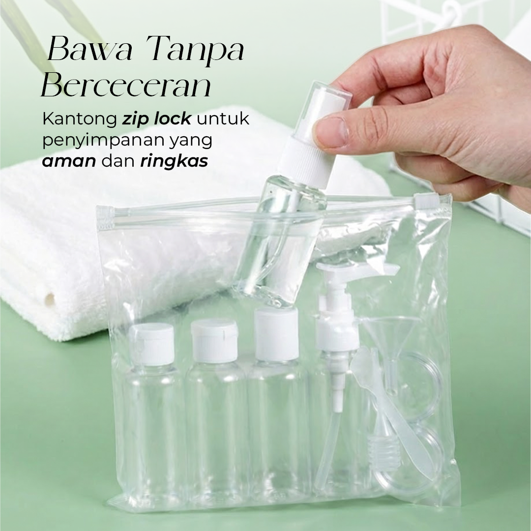 MUQGEW Botol Travel Size Liquid Bottle Pack 6 PCS - SV1 Gambar produk MUQGEW Botol Travel Size Liquid Bottle Pack 6 PCS - SV1