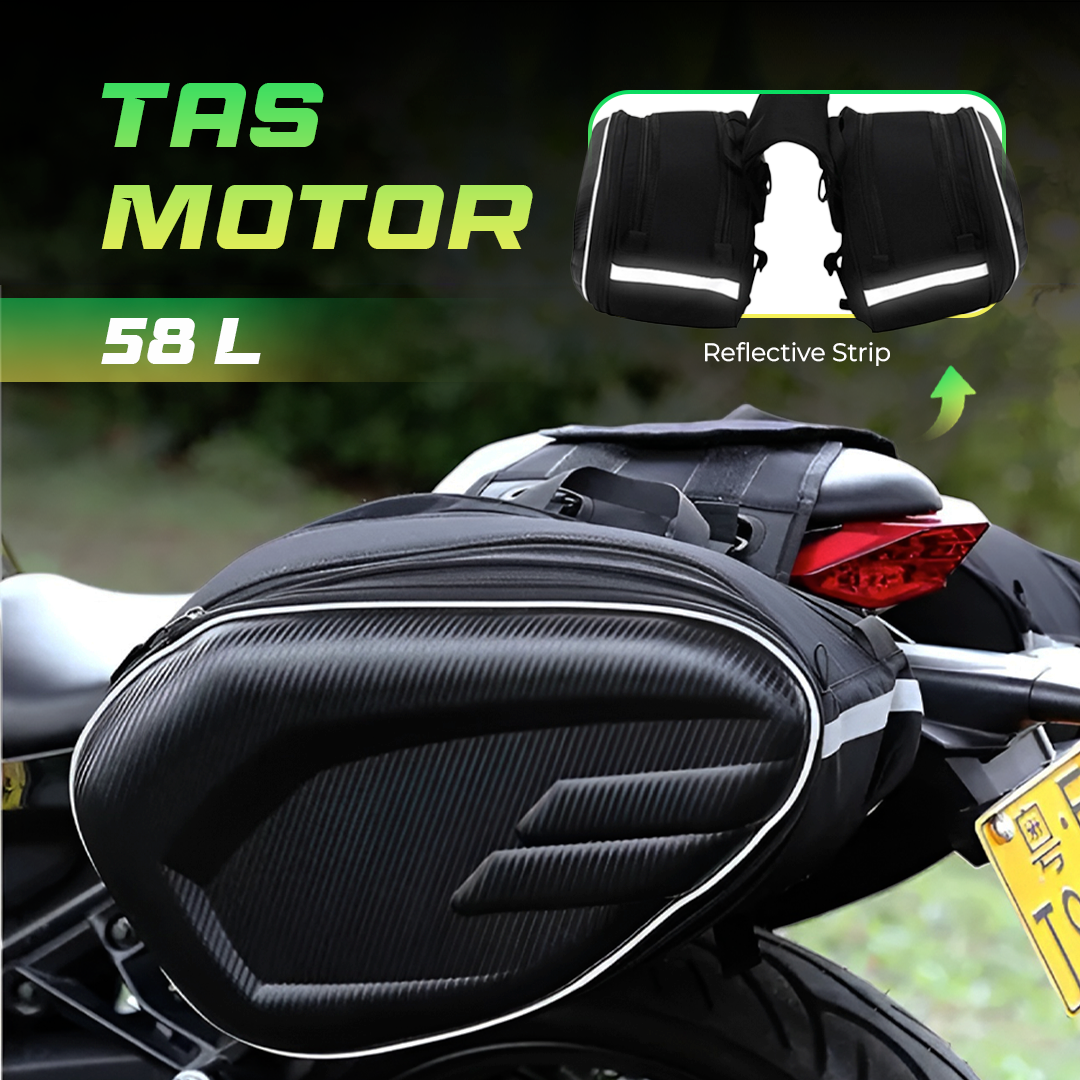 Gambar produk SHOPRIME Tas Motor Touring Samping Anti Air Side Saddle Bag - SH58L