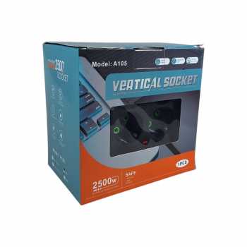 Gambar produk QIOMAN Stop Kontak Kabel 8 Soket EU USB Type C 3.4A 5V 2500W - A105