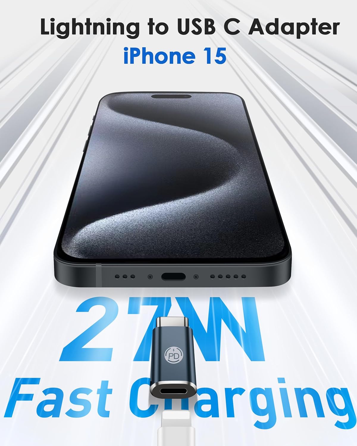 Gambar produk NEPHY OTG USB Type C to Lightning 27W 480Mbps Adapter Converter - NP27