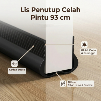 TaffHOME Lis Penutup Celah Pintu Penghalang Debu Door Bottom Seal 93cm - AT-93