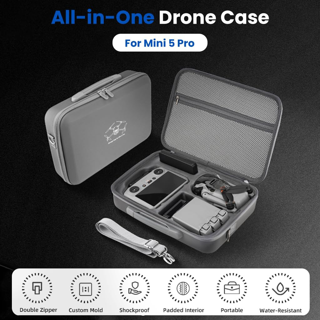 GiNiffe Tas Drone Hard Shell Protective Storage Bag for DJI Mini 5 Pro - Z60 Gambar produk GiNiffe Tas Drone Hard Shell Protective Storage Bag for DJI Mini 5 Pro - Z60