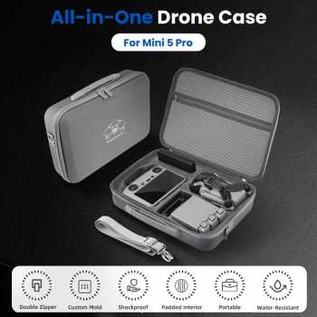 GiNiffe Tas Drone Hard Shell Protective Storage Bag for DJI Mini 5 Pro - Z60