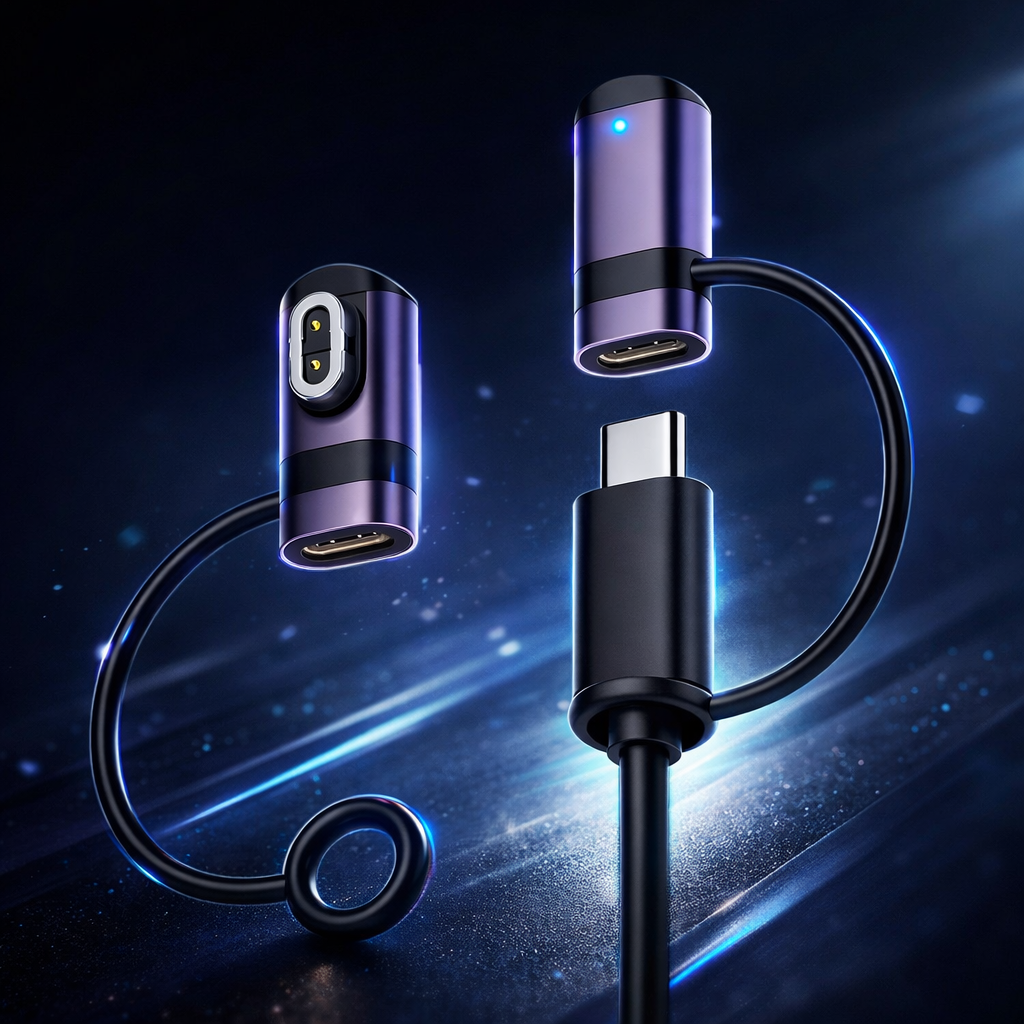 Gambar produk NAKU Adaptor Charger Magnetic USB Type C Smartwatch Xiaotian Genius - NK-Z10