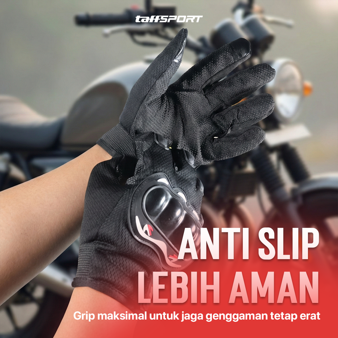 TaffSPORT Sarung Tangan Motor Touchscreen Anti Slip Protektor - MCS-02C Gambar produk TaffSPORT Sarung Tangan Motor Touchscreen Anti Slip Protektor - MCS-02C