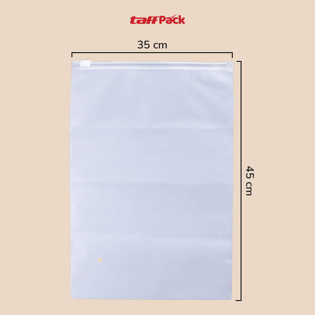 TaffPACK Kantong Plastik Travel Ziplock Pouch 1 PCS 45x35cm - LIN3S Gambar produk TaffPACK Kantong Plastik Travel Ziplock Pouch 1 PCS 45x35cm - LIN3S