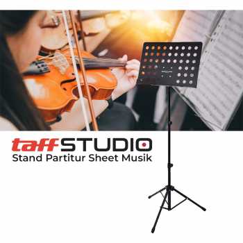TaffSTUDIO Stand Partitur Sheet Musik Orchestra Tripod 49.5x34cm - P-06HC