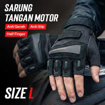 Black Eagle Sarung Tangan Motor Tactical Half Finger - PC016