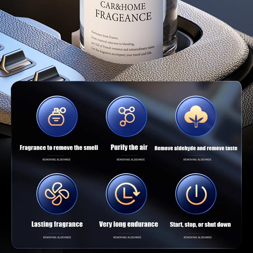 AROMVERA Diffuser Mobil Otomatis AI Sensing 3 Level 300mAh 160ml Cologne - CAS-06 Gambar produk AROMVERA Diffuser Mobil Otomatis AI Sensing 3 Level 300mAh 160ml Cologne - CAS-06