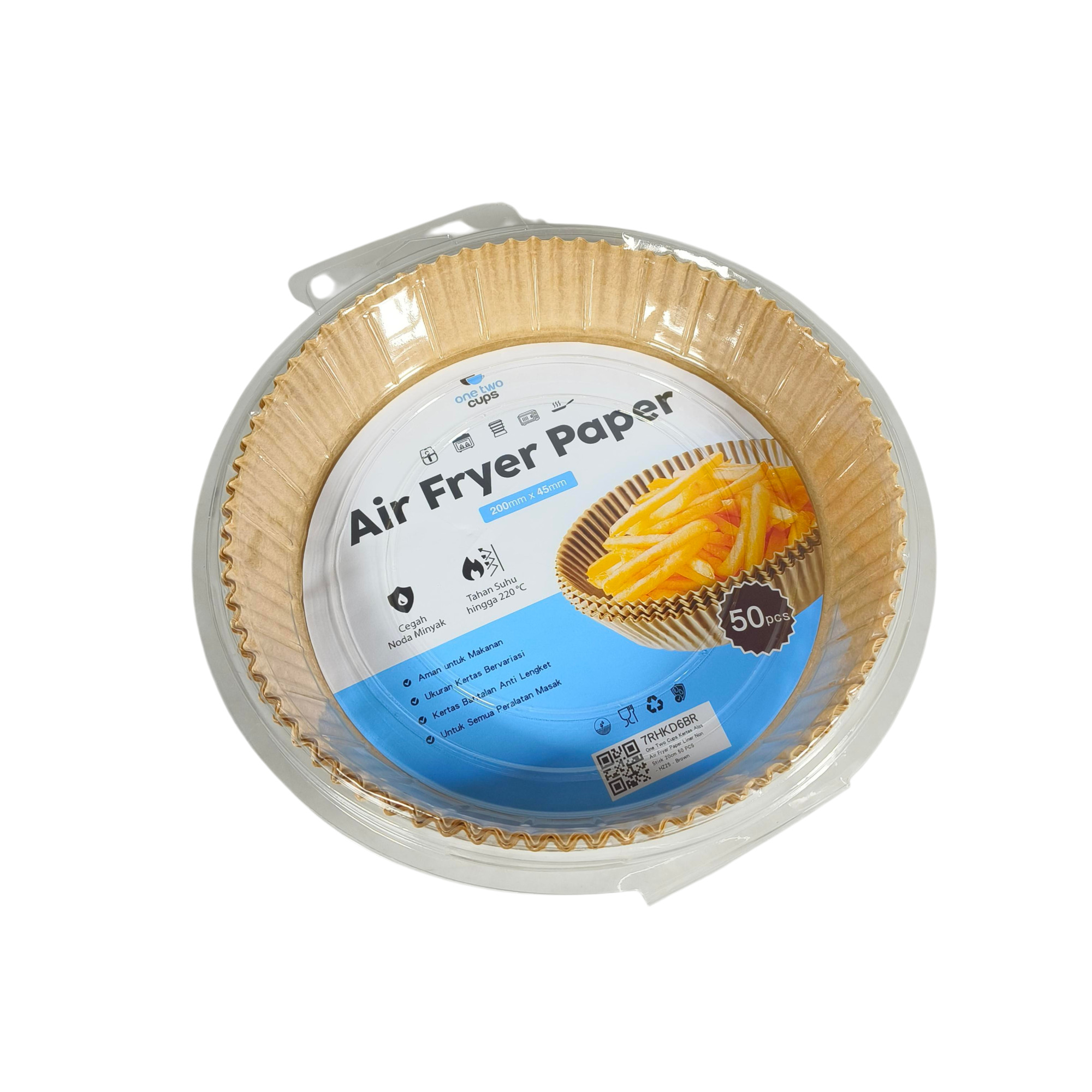 One Two Cups Kertas Alas Air Fryer Paper Liner Non Stick 20cm 50 PCS - MK5 Gambar produk One Two Cups Kertas Alas Air Fryer Paper Liner Non Stick 20cm 50 PCS - MK5