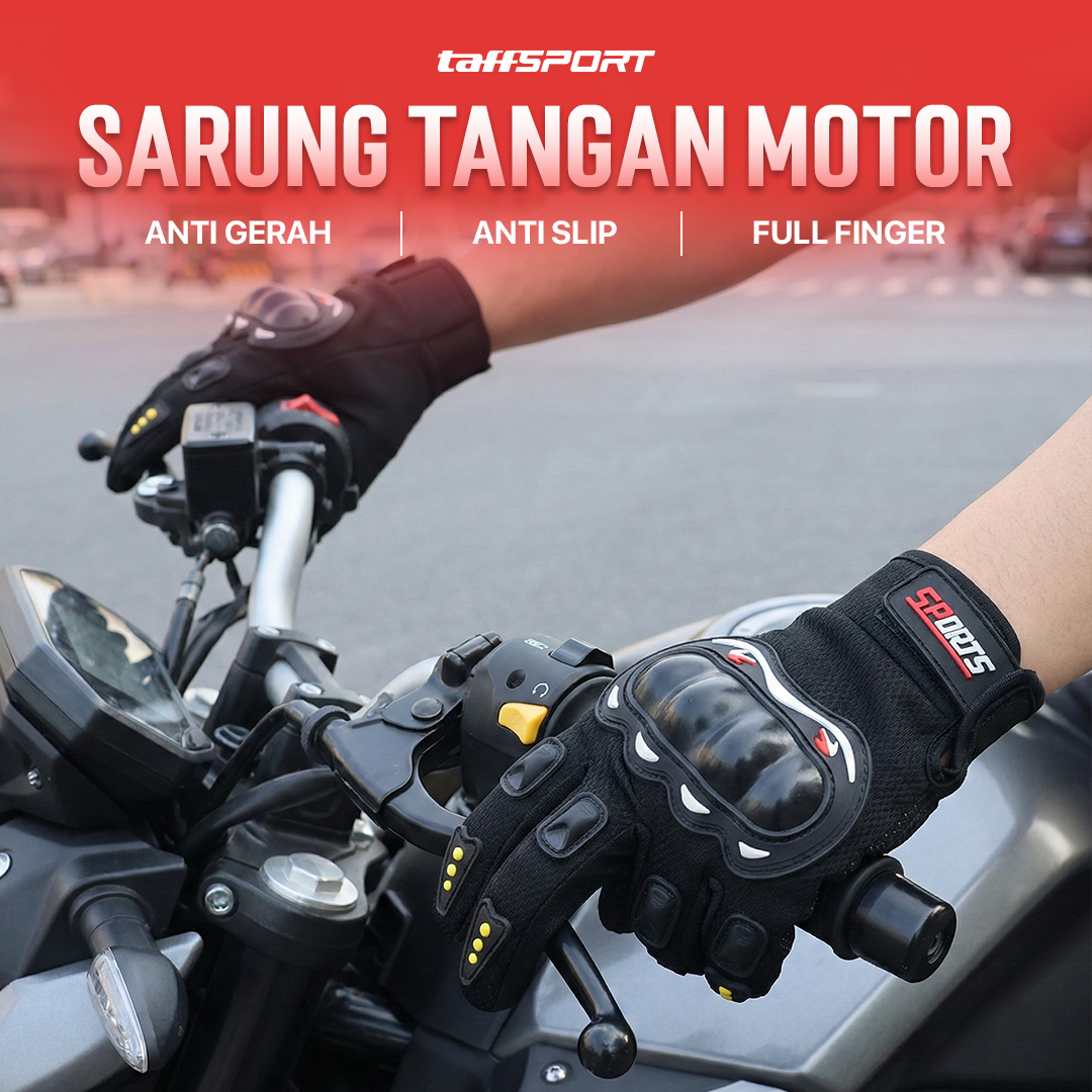 TaffSPORT Sarung Tangan Motor Touchscreen Anti Slip Protektor - MCS-02C Gambar produk TaffSPORT Sarung Tangan Motor Touchscreen Anti Slip Protektor - MCS-02C