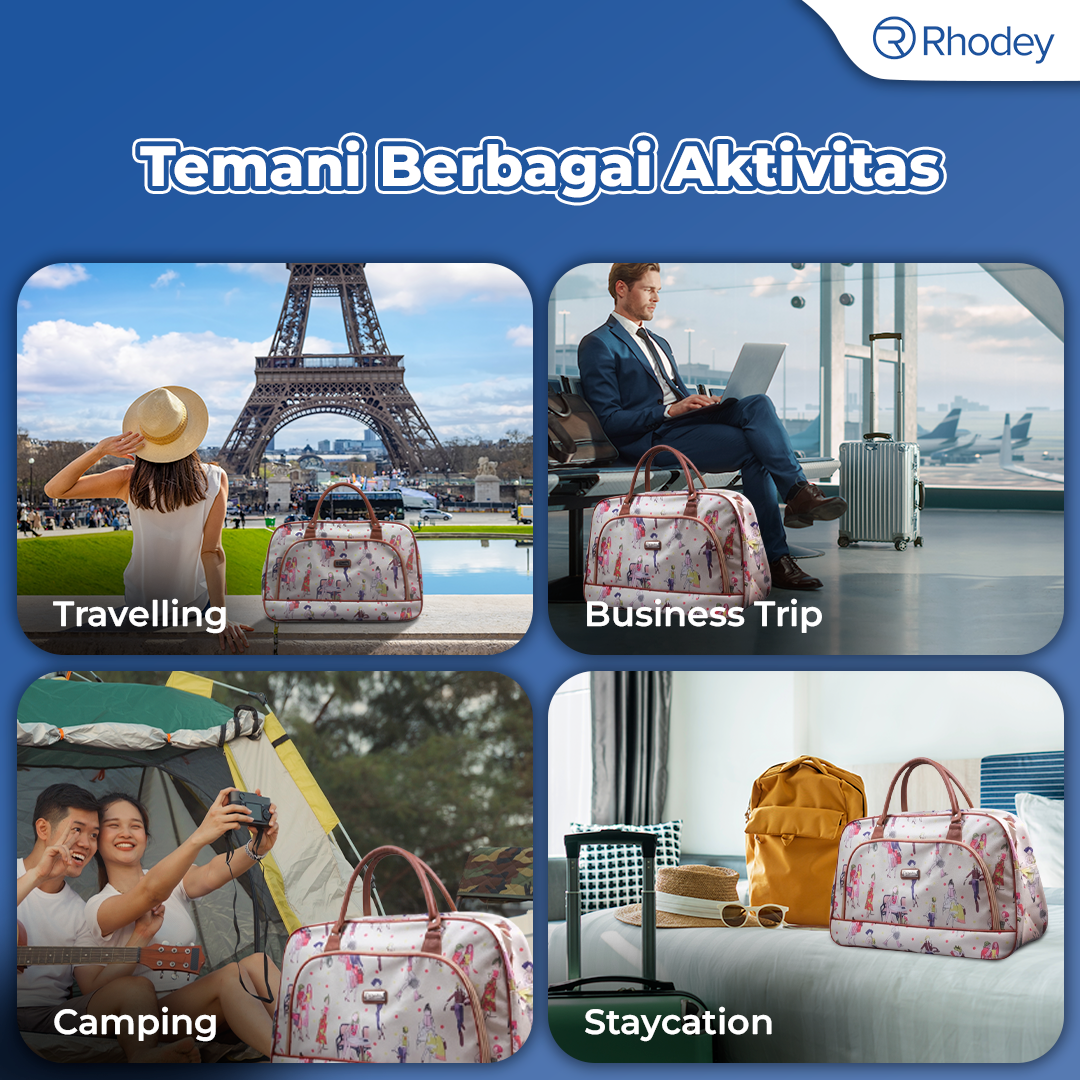 Rhodey RAIMIQI SEMOR Tas Jinjing Duffle Bag PU Leather Unisex 20 Inch Beautiful Pattern - CB001 Gambar produk Rhodey RAIMIQI SEMOR Tas Jinjing Duffle Bag PU Leather Unisex 20 Inch Beautiful Pattern - CB001