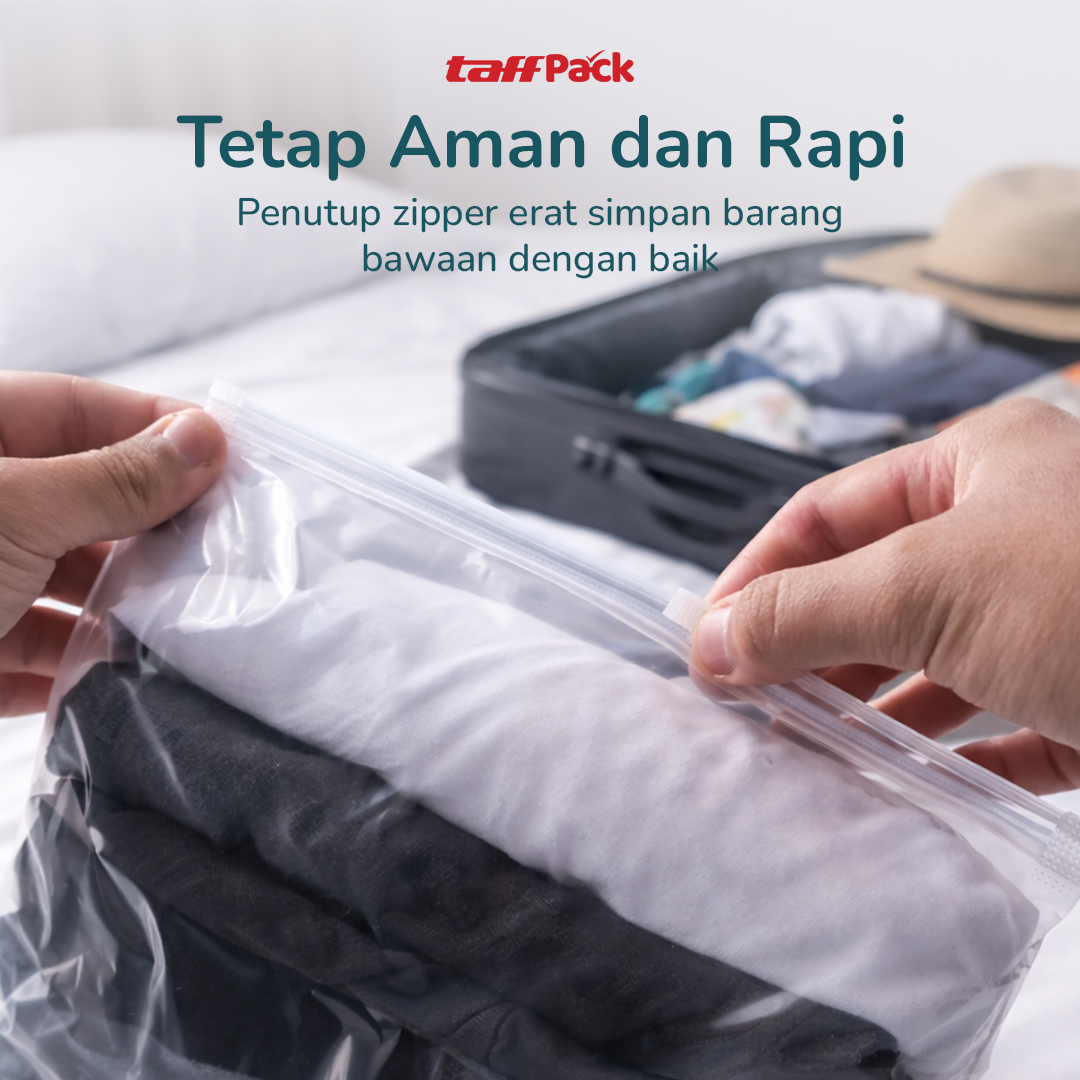 TaffPACK Kantong Plastik Travel Ziplock Pouch 1 PCS 30x20cm - LIN3S Gambar produk TaffPACK Kantong Plastik Travel Ziplock Pouch 1 PCS 30x20cm - LIN3S