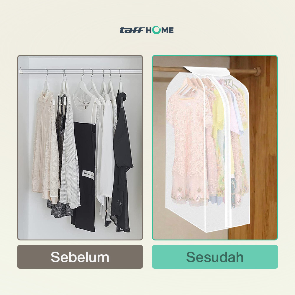 YIXIN Cover Anti Debu Pakaian Dustproof Organizer 60x30x110cm - PEVA Gambar produk YIXIN Cover Anti Debu Pakaian Dustproof Organizer 60x30x110cm - PEVA