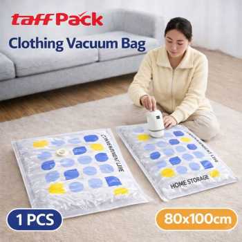 TaffPACK Kantong Plastik Vakum Pakaian Vacuum Bag 1 PCS Universal - TR100