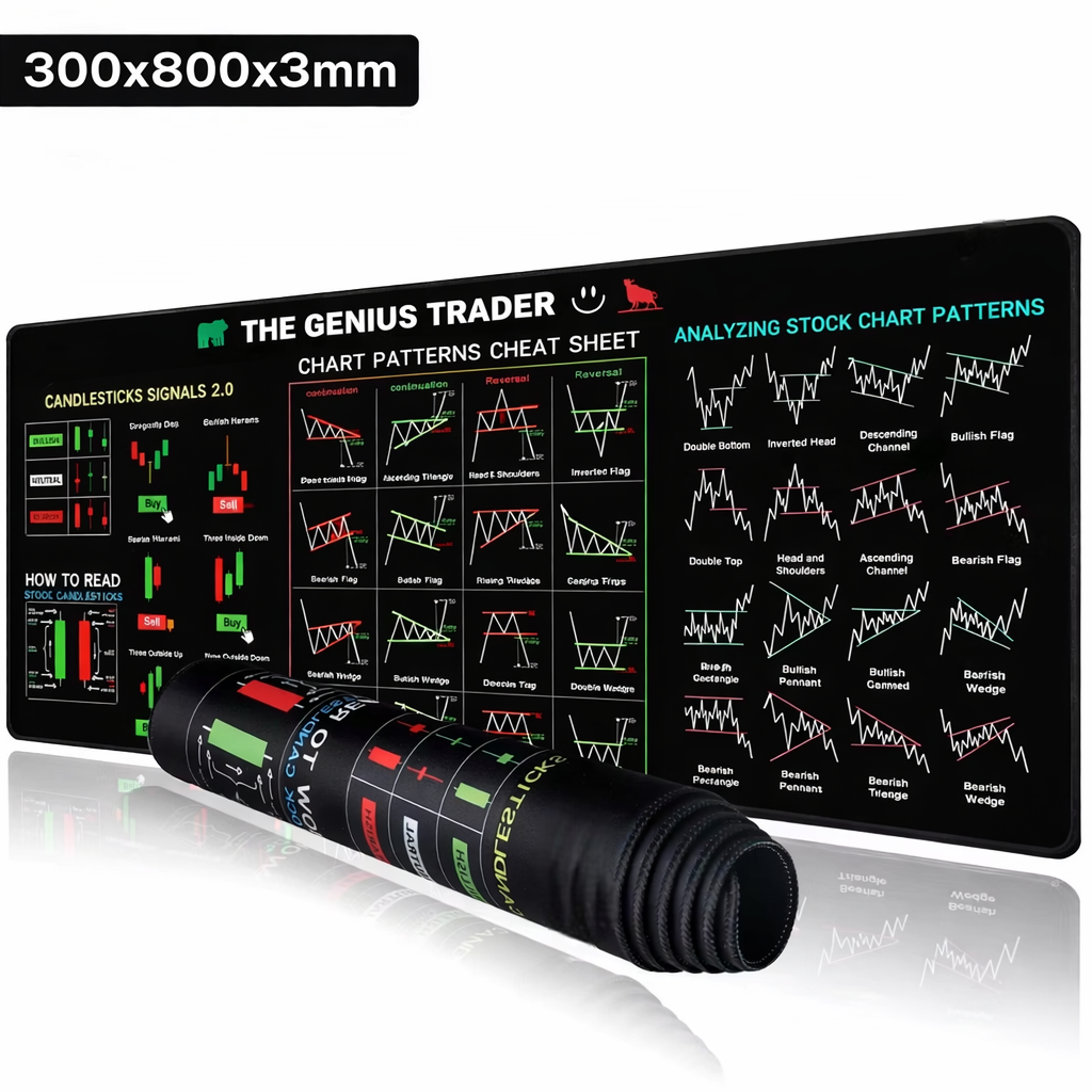 EXCOVIP Mouse Pad Gaming Desk Mat Trading Chart Pattern Anti Slip 300x800x3mm - EC1 Gambar produk EXCOVIP Mouse Pad Gaming Desk Mat Trading Chart Pattern Anti Slip 300x800x3mm - EC1