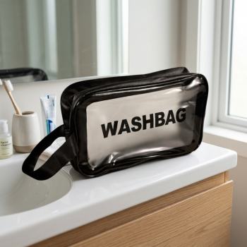 Gambar produk WASHBAG Tas Kosmetik Alat Make Up Portable Pouch Korean PVC Size M - B411