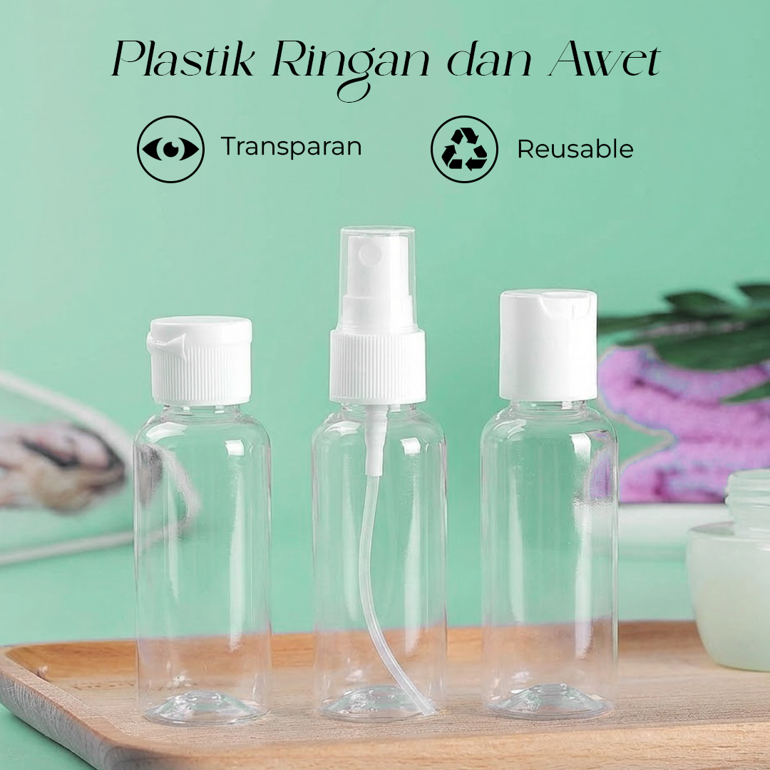 MUQGEW Botol Travel Size Liquid Bottle Pack 6 PCS - SV1 Gambar produk MUQGEW Botol Travel Size Liquid Bottle Pack 6 PCS - SV1