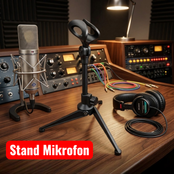 TaffSTUDIO Stand Mikrofon Desktop Microphone Holder Adjustable Height - BM-03