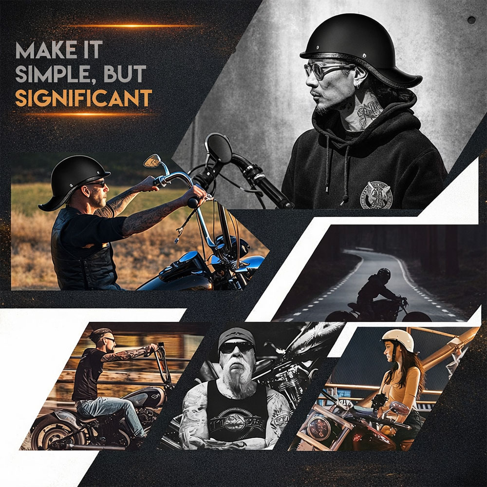 HZIH Helm Sepeda Skuter Retro Half Motorcycle Helmet - U20 Gambar produk HZIH Helm Sepeda Skuter Retro Half Motorcycle Helmet - U20