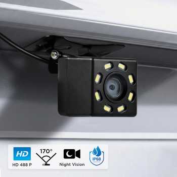 CRC Kamera Mundur Parkir Mobil Night Vision Anti Fog 488p 8 LED IP68 - S861