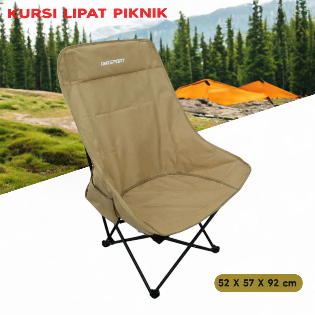 Gambar produk TaffSPORT Kursi Lipat Outdoor Camping Portable Oxford Folding Chair - FO021