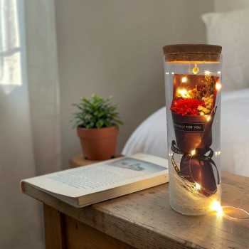 AINYROS Lampu Bunga Dekorasi LED Eternal Flower Dome Glass Cover - AN2185