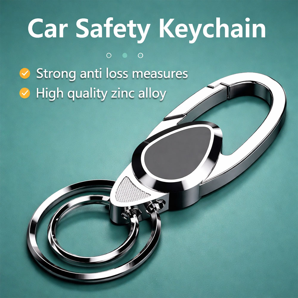 MEN-S Karabiner Gantungan Kunci Zinc Alloy Double Ring Carabiner - SN-27 Gambar produk MEN-S Karabiner Gantungan Kunci Zinc Alloy Double Ring Carabiner - SN-27