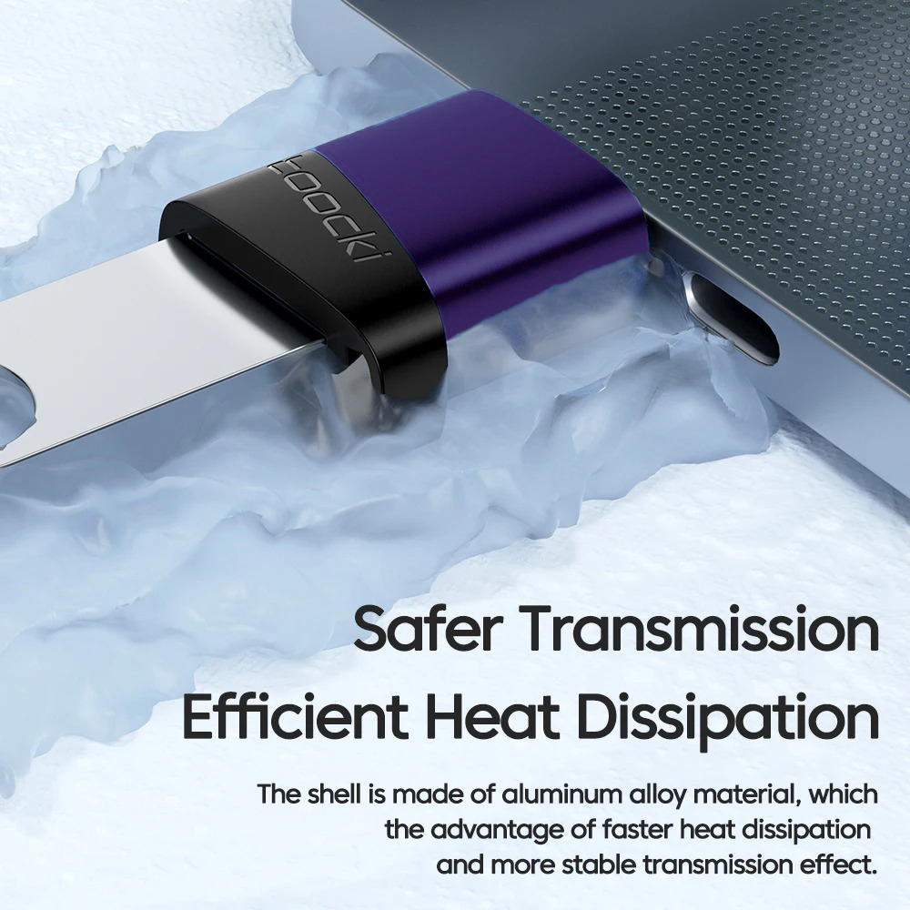 Gambar produk Toocki OTG Type C to Micro USB 480Mbps with Lanyard Adapter Converter - TZJTMC-JG05