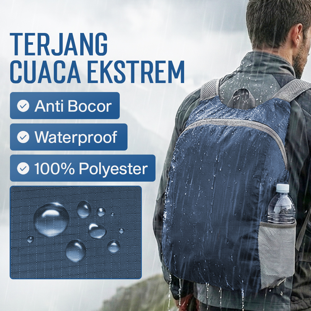 VANAHEIMR Tas Ransel Gunung Lipat Ultralight Backpack Waterproof - HJF21 Gambar produk VANAHEIMR Tas Ransel Gunung Lipat Ultralight Backpack Waterproof - HJF21