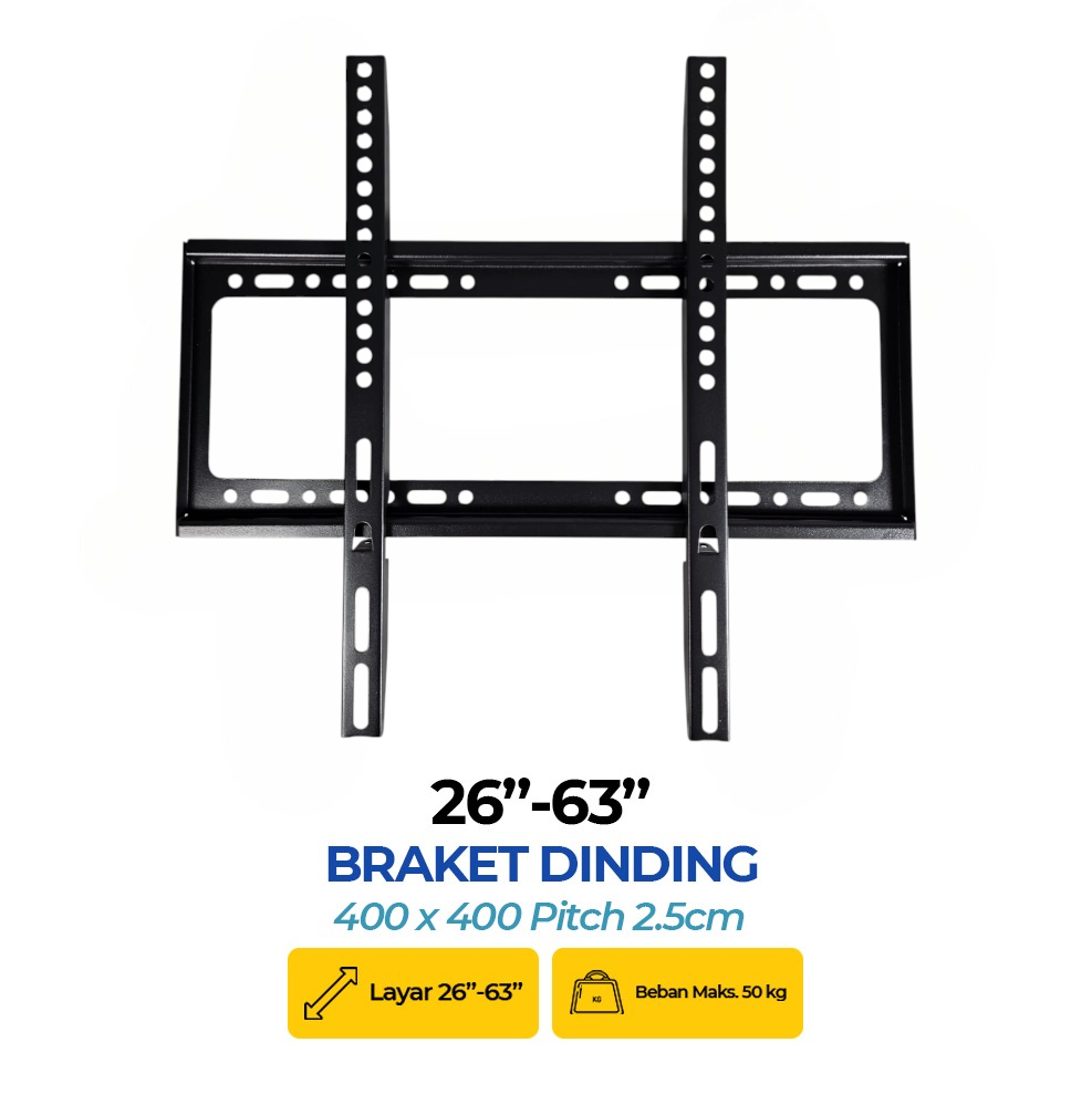 Taffware Bracket TV Dinding 26-63 Inch Wall Mount VESA 400x400 - B41 Gambar produk Taffware Bracket TV Dinding 26-63 Inch Wall Mount VESA 400x400 - B41
