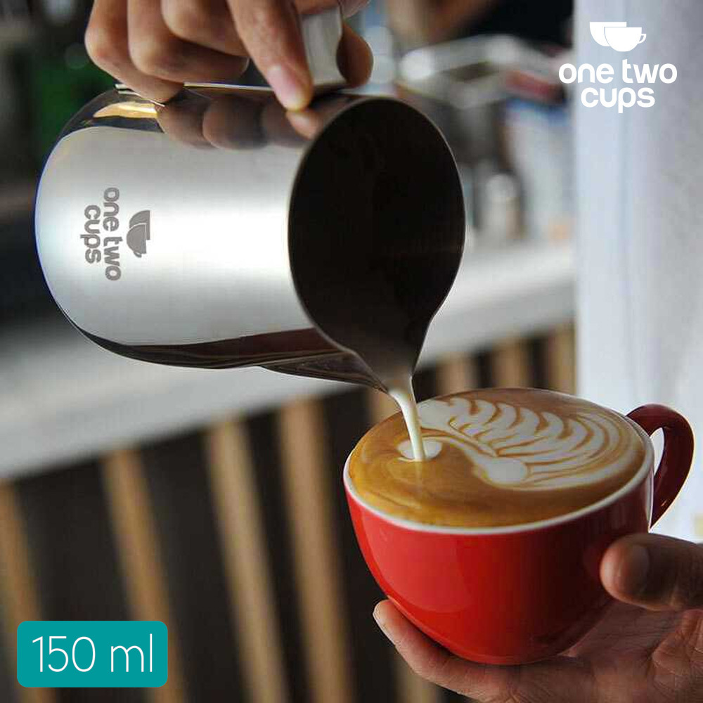 One Two Cups Milk Jug Cangkir Latte Art Espresso Stainless Steel 201 150ml - J068 Gambar produk One Two Cups Milk Jug Cangkir Latte Art Espresso Stainless Steel 201 150ml - J068