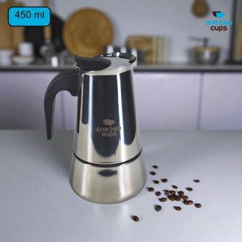 One Two Cups Moka Pot Espresso Coffee Maker Stovetop - Z21