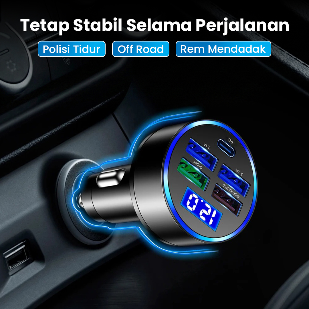 Gambar produk EOKING Car Charger Mobil Fast Charging PD QC 3.0 USB Type C Port - C9