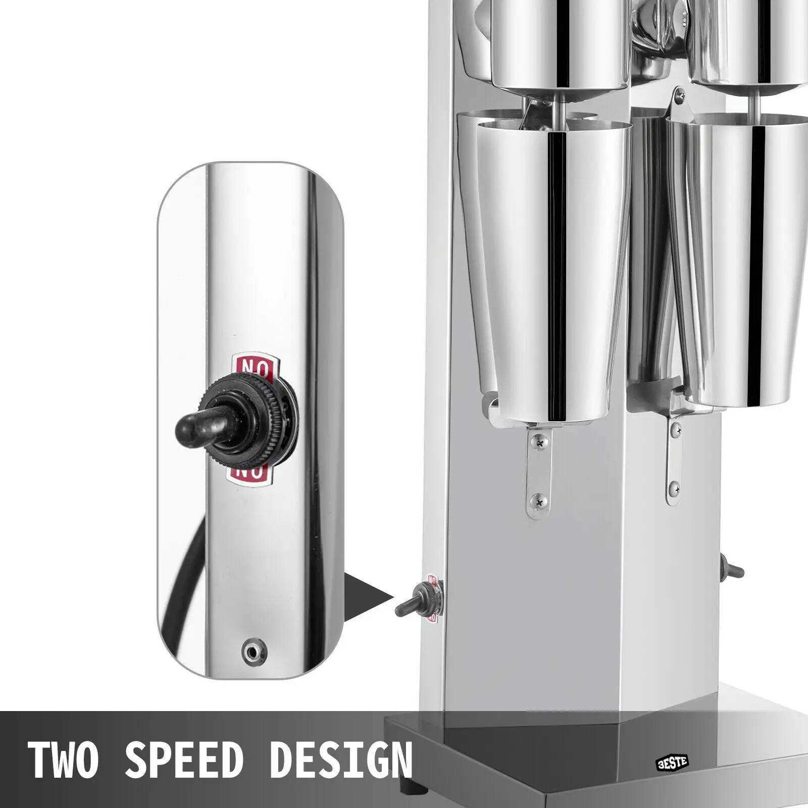Trieste Mesin Milshake Machine Double Head Stainless 18000 RPM 560W - MS-SS2 Gambar produk Trieste Mesin Milshake Machine Double Head Stainless 18000 RPM 560W - MS-SS2
