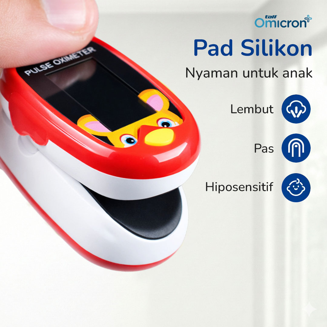 TaffOmicron Fingertip Pulse Oximeter Alat Ukur Saturasi Oksigen Darah - A6 Gambar produk TaffOmicron Fingertip Pulse Oximeter Alat Ukur Saturasi Oksigen Darah - A6