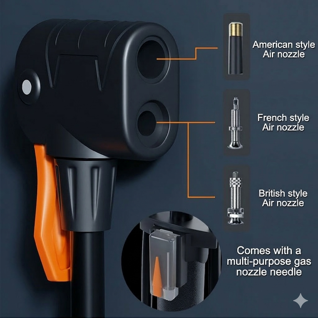 Autocamp Pompa Angin Ban Sepeda Manual Air Pressure Pump 160 PSI - CT-909 Gambar produk Autocamp Pompa Angin Ban Sepeda Manual Air Pressure Pump 160 PSI - CT-909
