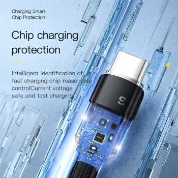 Gambar produk ESSAGER Kabel Data USB A to USB Type C Fast Charging Braided 7A 80W 2M - EXCT-XC