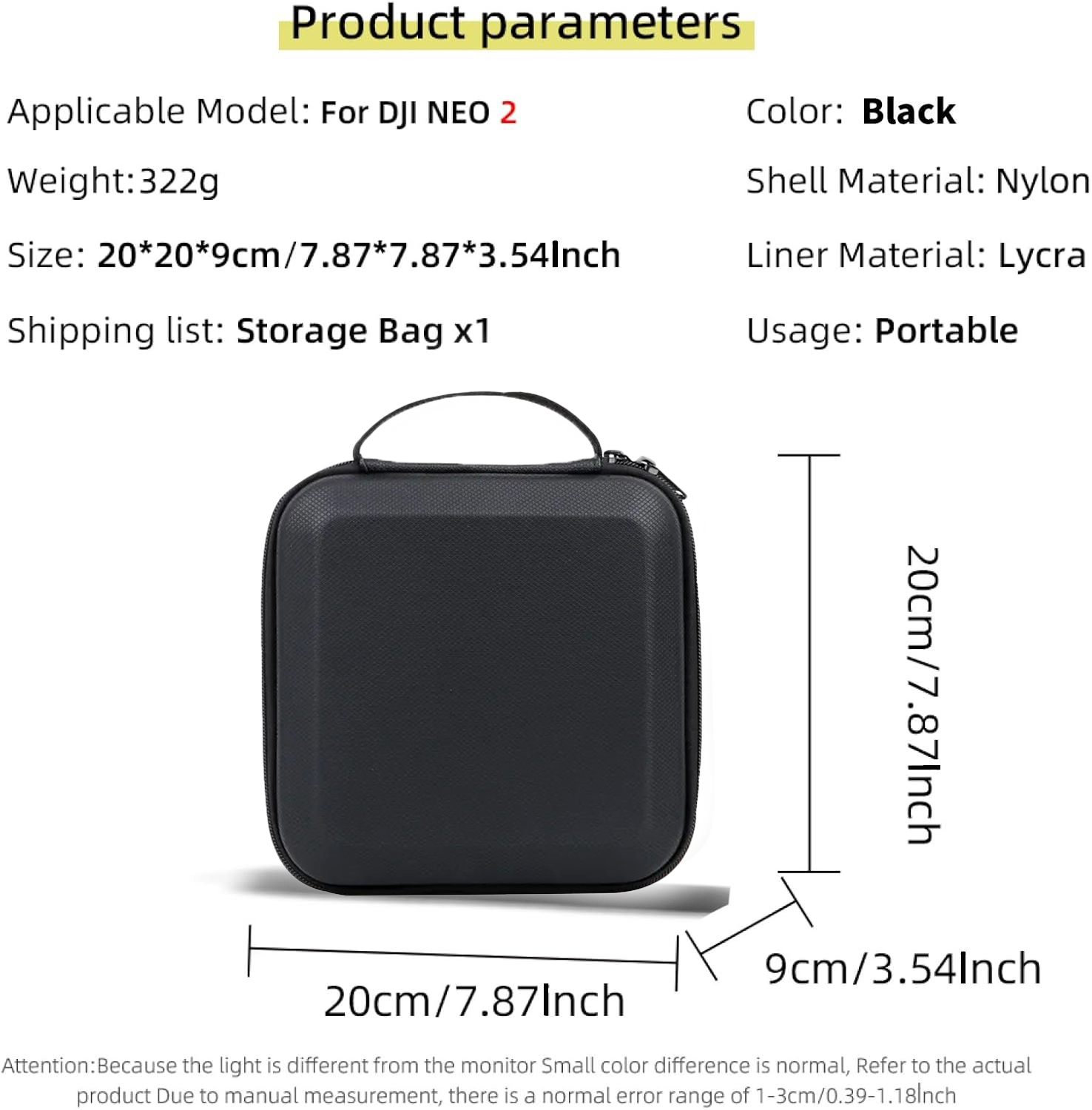 UAVA Tas Drone Smooth Fly Waterproof Nylon Storage for DJI NEO 2 - UVN-222 Gambar produk UAVA Tas Drone Smooth Fly Waterproof Nylon Storage for DJI NEO 2 - UVN-222