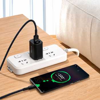 Gambar produk ESSAGER Kabel Data USB A to USB Type C Fast Charging Braided 7A 80W 2M - EXCT-XC