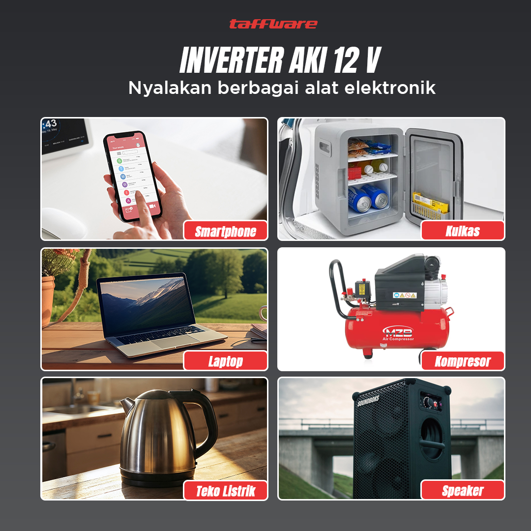 Taffware Power Inverter Mobil Modified Sine Wave DC12V to AC220V 3000W - 816A Gambar produk Taffware Power Inverter Mobil Modified Sine Wave DC12V to AC220V 3000W - 816A